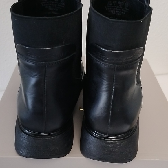 Franco Sarto Size 10 Black Leather Brood Chelsea Boots - Picture 4 of 11